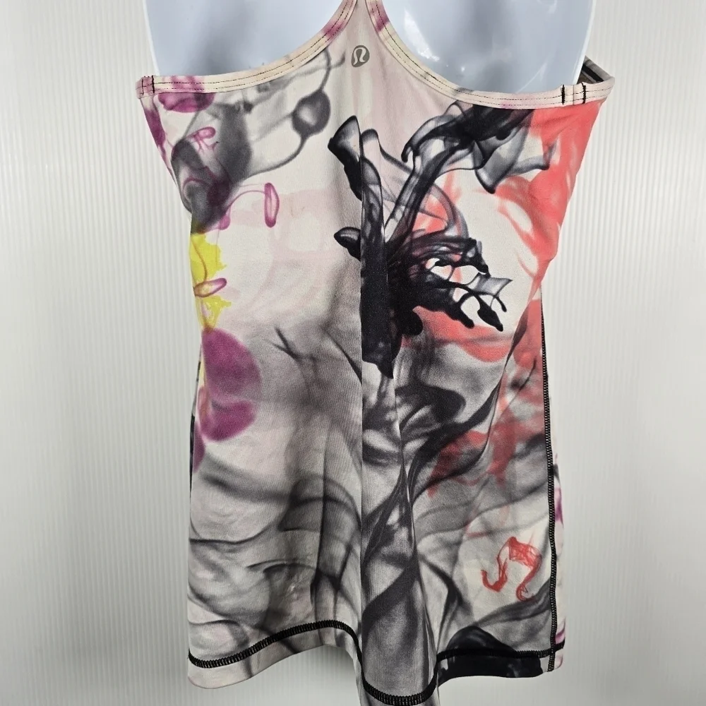 Lululemon Unicorn Tears Power Y Tank Top Adjustable Straps Size 8 Rare Print